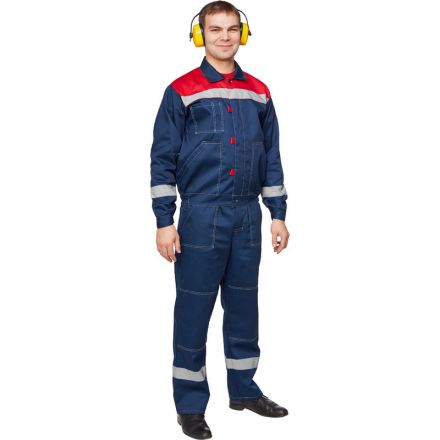 Костюм рабочий летний муж. л20-КПК син/красн (р.56-58) 170-176