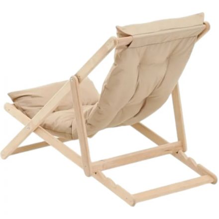 Кресло CIM_шезлонг Элит складной деревянный/подушка бежевый КШ-003-1 Кресло CIM_шезлонг Элит складной деревянный/подушка бежевый КШ-003-1
