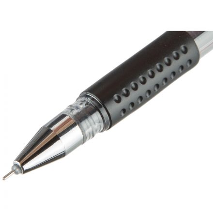 Ручка гелевая Attache Gelios-030 черная (толщина линии 0.5 мм)