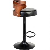 Стул барный LO_DOBRIN FRED BLACK LMZ-1018_B-M_EL коричневое дерево, чёрный Стул барный LO_DOBRIN FRED BLACK LMZ-1018_B-M_EL коричневое дерево, чёрный