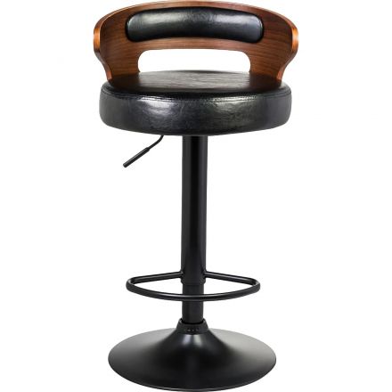 Стул барный LO_DOBRIN FRED BLACK LMZ-1018_B-M_EL коричневое дерево, чёрный