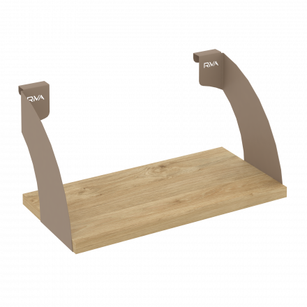 Навесные полки. Кронштейны+ЛДСП полка 400мм MAN-41-4 Тиквуд светлый/Мокко металл 400*220*200 Навесные полки. Кронштейны+ЛДСП полка 400мм MAN-41-4 Тиквуд светлый/Мокко металл 400*220*200