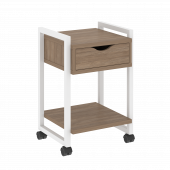 Loft Тумба на колесных опорах с ящиком и полкой VR.L-T1.K Дуб аризона/Белый металл 500*460*767