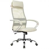 Кресло VB_EChair-655 SL TPU_BG сетка/экокожа бежевый хром Кресло VB_EChair-655 SL TPU_BG сетка/экокожа бежевый хром