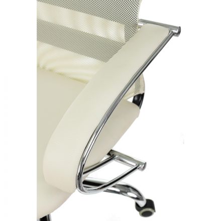Кресло VB_EChair-655 SL TPU_BG сетка/экокожа бежевый хром Кресло VB_EChair-655 SL TPU_BG сетка/экокожа бежевый хром