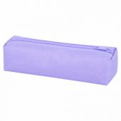 Пенал-тубус ПИФАГОР на молнии, ткань, пастельно-фиолетовый, 20х5 см, 272259