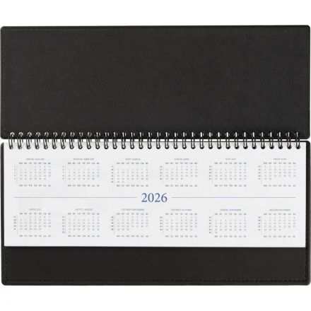 Планинг датированный 2026, черный 303х150 мм, 120 стр,АТТАСНЕ Вива