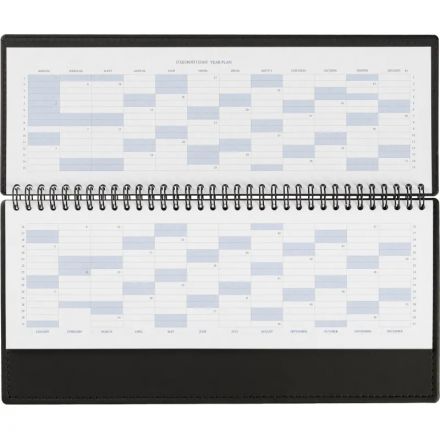 Планинг датированный 2026, черный 303х150 мм, 120 стр,АТТАСНЕ Вива