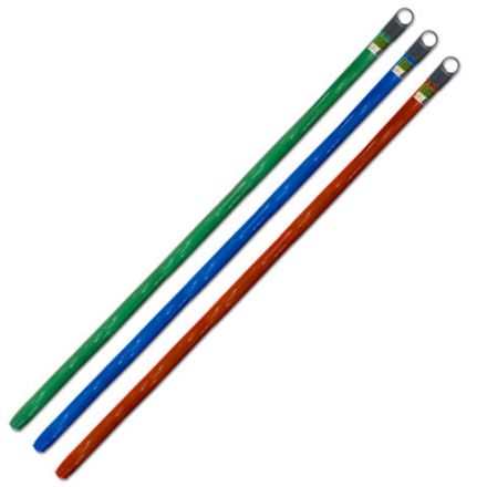 Черенок рукоятка 120 см, еврорезьба, дерево + пленка (ЭВКАЛИПТ), d=2,2 см, ассорти, ЛЮБАША, 700889