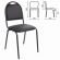 Стул для посетителей РС00Л, черный каркас, кожзам черный