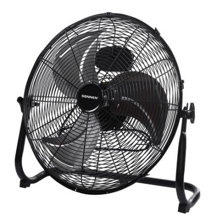 Вентилятор напольный ПОВЫШЕННОЙ МОЩНОСТИ SONNEN FE-45A, d=45 см, 120 Вт, 3 скорости, черный, 455734