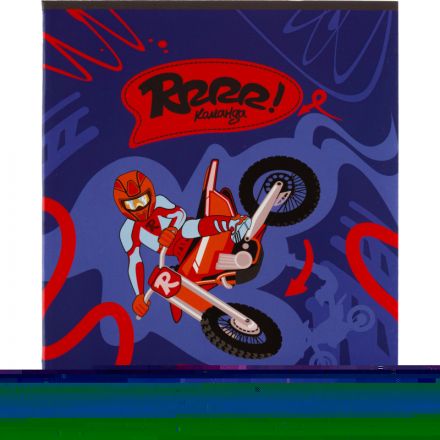 Тетрадь общая №1School Moto freestyle, голубой, А5, 48л, клетка, скрепка