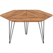 Стол журнальный KF_Комус Мебель Олдем (9643027801)ст.орех кантри/оп.чер.мат