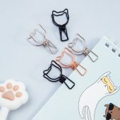 Зажимы для бумаг 33мм, MESHU "Cute Cats", 6шт., ассорти, бокс с европодвесом