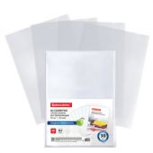 Папки-файлы БЕЗ ПЕРФОРАЦИИ, БОЛЬШОГО ФОРМАТА А3 для хранения и защиты документов, BRAUBERG, КОМПЛЕКТ 50 шт., гладкие, 30 мкм, 273012