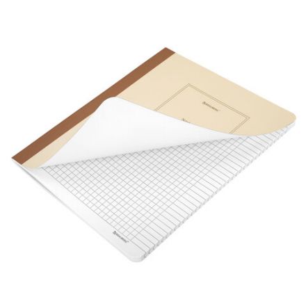 Тетрадь А5 96 л. BRAUBERG, на сшивке с корешком, клетка, обложка картон, "Classic", 405291