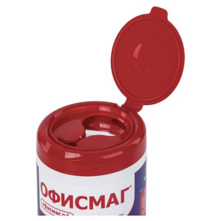 Салфетки для экранов всех типов и пластика ОФИСМАГ с ароматом "АСТРА", туба 100 шт., влажные, 511691