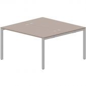 Стол составной STRIKE 2раб.м 4громм 1380х1366 STN2TG147TRAL Тортора,оп.Алюм