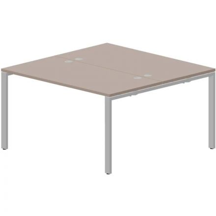 Стол составной STRIKE 2раб.м 4громм 1380х1366 STN2TG147TRAL Тортора,оп.Алюм