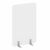 R-line Перегородки на металлических опорах на фетровых подпятниках DP.F-100-150 Белый бриллиант/Серый металл 1000*18*1500