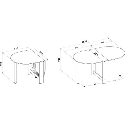 Стол обеденный раскладной Сокол_СП-17 Белый