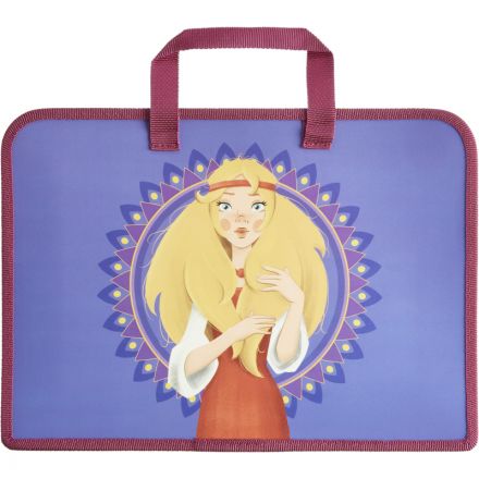 Папка для тетрадей КОМУС Три богатыря Аленушка,А4,молн,руч,пласт,75,ПТ 14-4