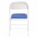Стул складной FOLDER (mod. 3022G) каркас: металл, сиденье/спинка: экокожа, 46.5 х 47.5 х 79 см, blue (синий) / white (белый)