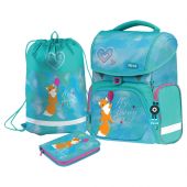 Ранец Först F-Set "Pretty fox" 35*29*16см, 1 отделение, 3 кармана, анатомическая спинка, пенал, мешок для обуви Ранец Först F-Set "Pretty fox" 35*29*16см, 1 отделение, 3 кармана, анатомическая спинка, пенал, мешок для обуви