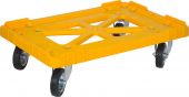 Тележка 600х400 чёрные резиновые колёса, Россия  жёлтый