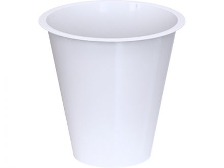 Контейнер п/п 0,33л. круглый, под запайку, с белой крышкой цв. белый