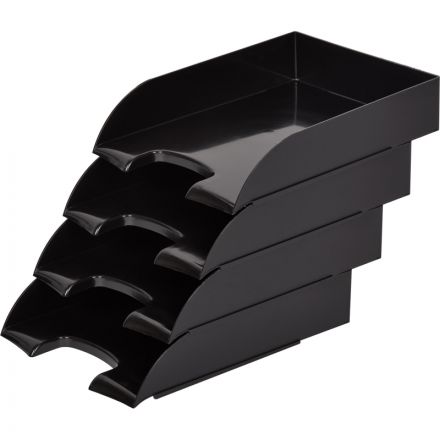 Лоток горизонтальный ATTAСHE, черный 4шт/упаковке Лоток горизонтальный ATTAСHE, черный 4шт/упаковке