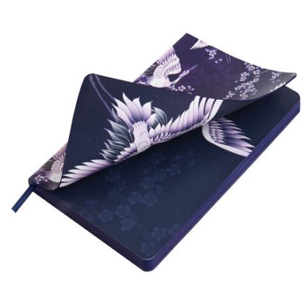 Ежедневник недатированный А5 (138х213 мм), BRAUBERG VISTA, под кожу, гибкий, 136 л., "Cranes", 112025