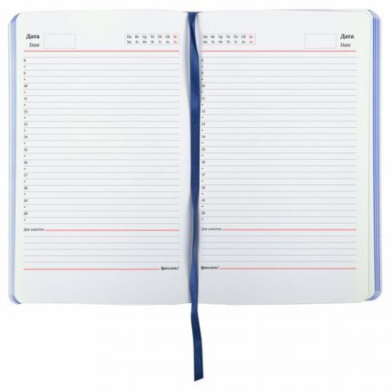 Ежедневник недатированный А5 (138х213 мм), BRAUBERG VISTA, под кожу, гибкий, 136 л., "Cranes", 112025