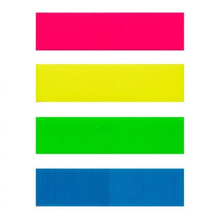 Клейкие закладки Attache пластиковые 4 цвета по 25 листов 12х45 мм