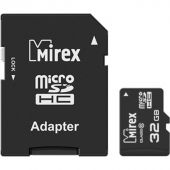 Карта памяти Mirex microSDHC с адаптером 32Gb (class 10) (13613-AD10SD32) Карта памяти Mirex microSDHC с адаптером 32Gb (class 10) (13613-AD10SD32)