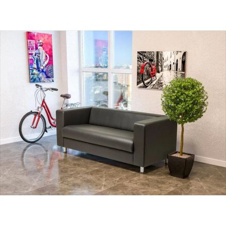 Диван MV_Алекто 3-х местный к/з черный Ecotex 3001