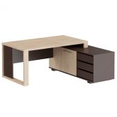 Стол руководителя с тумбой ACT 1716(R) Дуб Девон/Венге Магия 1750х1600х750 ALTO Стол руководителя с тумбой ACT 1716(R) Дуб Девон/Венге Магия 1750х1600х750 ALTO