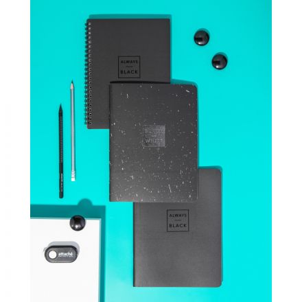 Тетрадь общая Attache Selection Квадрат ВW 165x220 мм 48л клетка скрепка