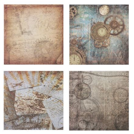 Бумага для скрапбукинга 30х30 см "Стимпанк", двусторонняя, 12 листов, 12 дизайнов, 180 г/м2, ОСТРОВ СОКРОВИЩ, 662769 Бумага для скрапбукинга 30х30 см "Стимпанк", двусторонняя, 12 листов, 12 дизайнов, 180 г/м2, ОСТРОВ СОКРОВИЩ, 662769