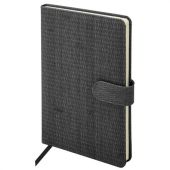 Еженедельник датированный 2026 А5 145х215 мм, BRAUBERG "Augustus", под кожу, черный, 117161