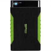 Портативный HDD Silicon Power Armor A15 2Tb/2.5/Черн/Зел(SP020TbPHDA15S3K)