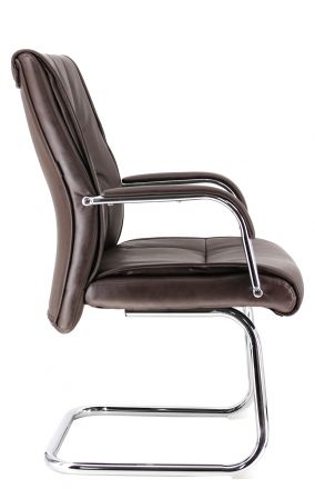 Кресло для посетителей Everprof Kent CF Экокожа Коричневый Кресло для посетителей Everprof Kent CF Экокожа Коричневый
