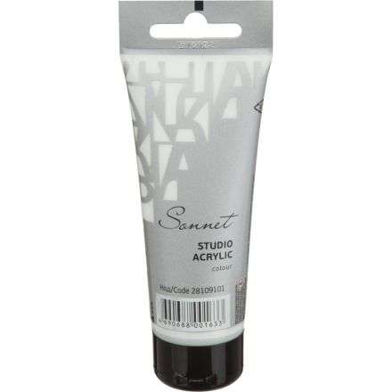Краска акриловая Сонет Сонет 75 мл, Белила титановые, 28109101