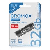 Флеш-диск 32 GB, CROMEX (КРОМЕКС) Standard USB 2.0, черный, 514159