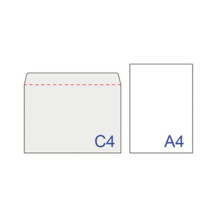 Конверты С4 (229х324 мм), отрывная лента, 100 г/м2, КОМПЛЕКТ 500 шт., 41773 Конверты С4 (229х324 мм), отрывная лента, 100 г/м2, КОМПЛЕКТ 500 шт., 41773