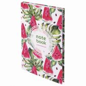 Блокнот А5 134х206 мм, 80 л., твердый, клетка, выборочный лак, STAFF, "Juicy", 111605