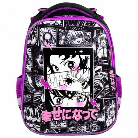 Ранец BRAUBERG PREMIUM, 2 отделения, с брелоком, "Anime movie", 38х29х16 см, 272018
