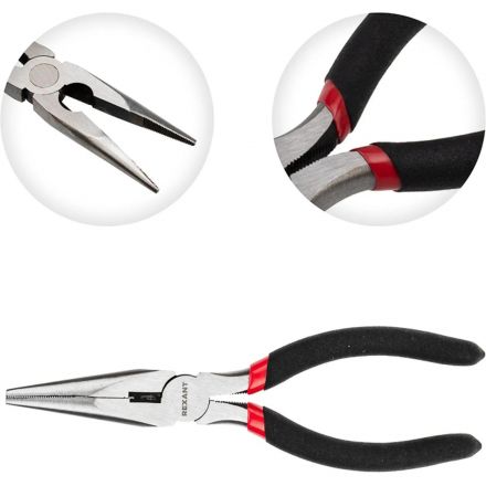 Тонкогубцы 180мм, обливные рукоятки REXANT 12-4618-1