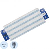 Насадка МОП плоская микрофибра 34 см белая/голубая