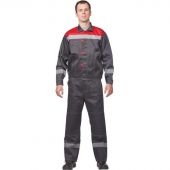 Костюм рабочий летний муж. л20-КБР сер/красн (р.64-66) 170-176